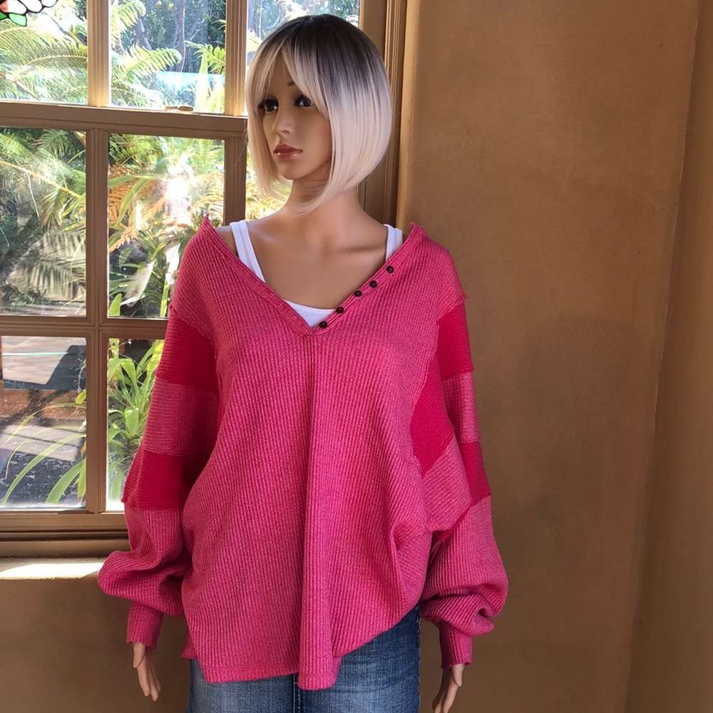 We The Free Pink Long Sleeve Tee